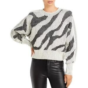 Iro Voryta Zebra Print Wool Mohair Blend Sweater XS